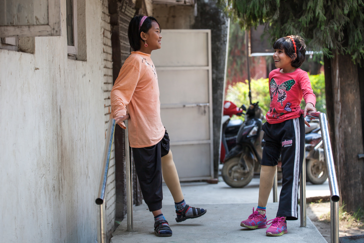 Nirmala and Khendo at the rehabilitation centre