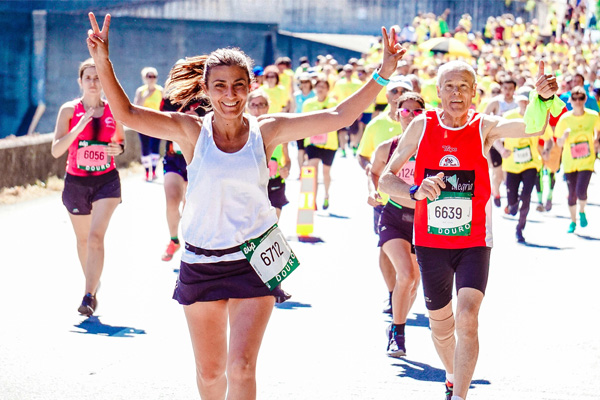 Runners at the finish line