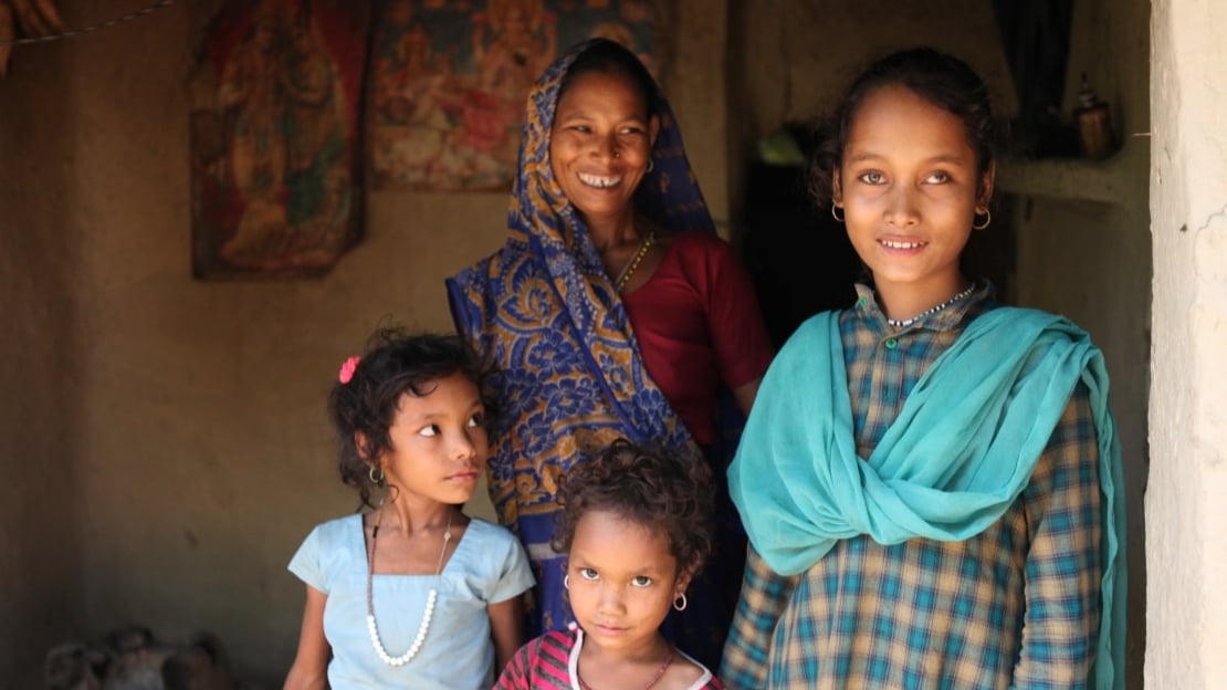 A 13-year old girl with an intellectual disability in Nepal and her family