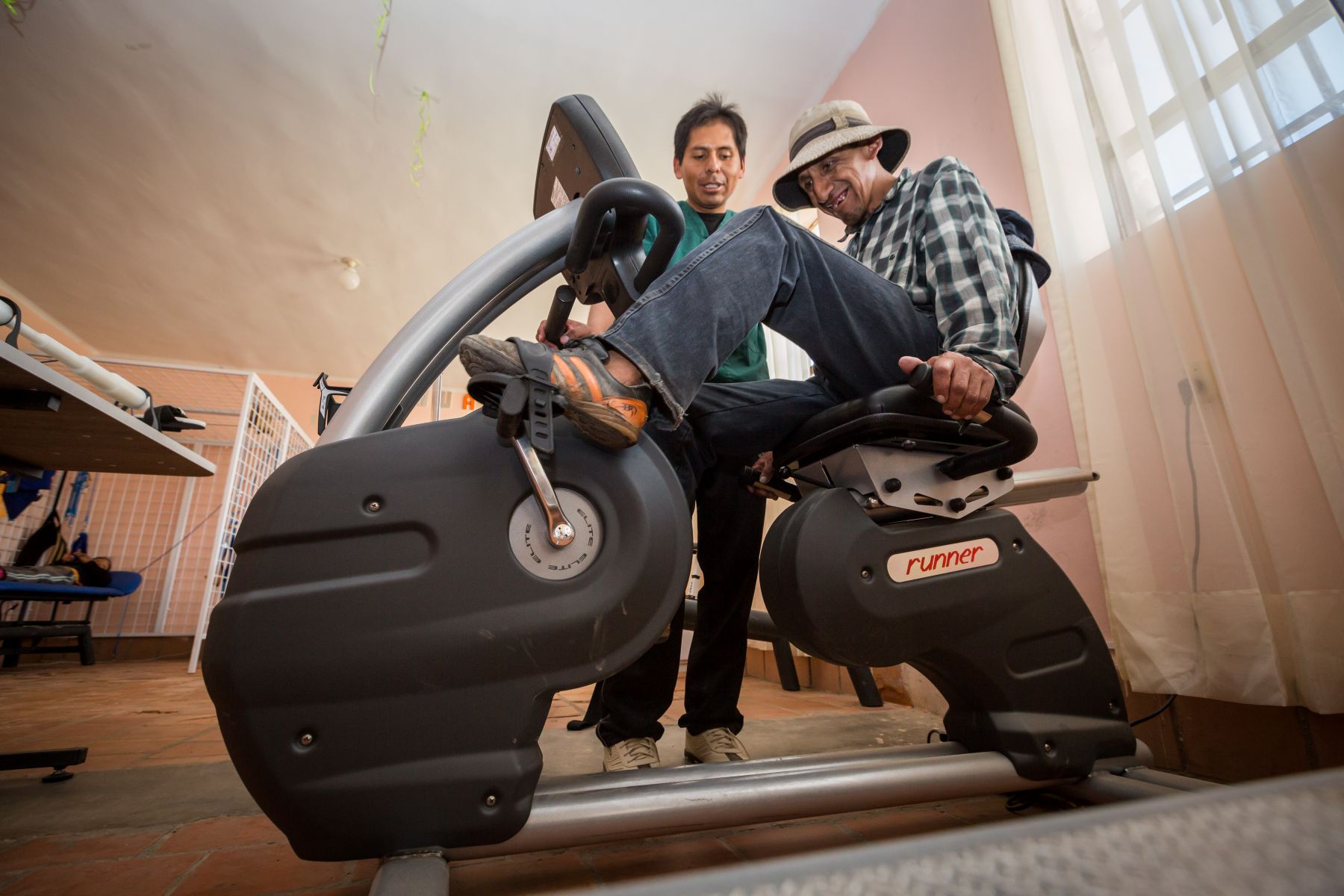 In Bolivia, HI is helping improve the acceptability of health services. Here, a man with an intellectual disability is supported during a session.