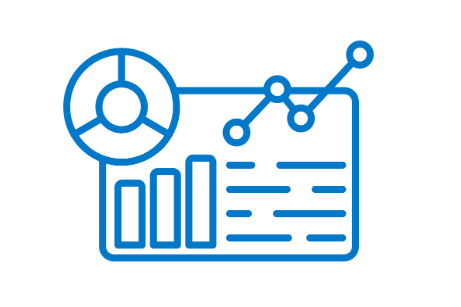Icon of a graph and pie chart