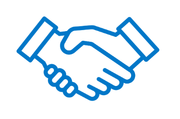 Icon of two people shaking hands