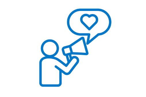 Icon of someone speaking into a megaphone