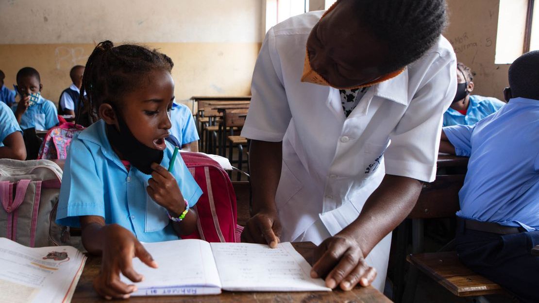 Rahmat Ali Ussene, nine years old, loves going to school and wants to be a primary school teacher. Matola, Mozambique.