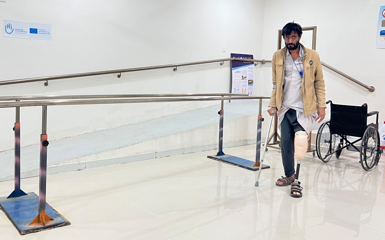 Ali at the rehabilitation centre