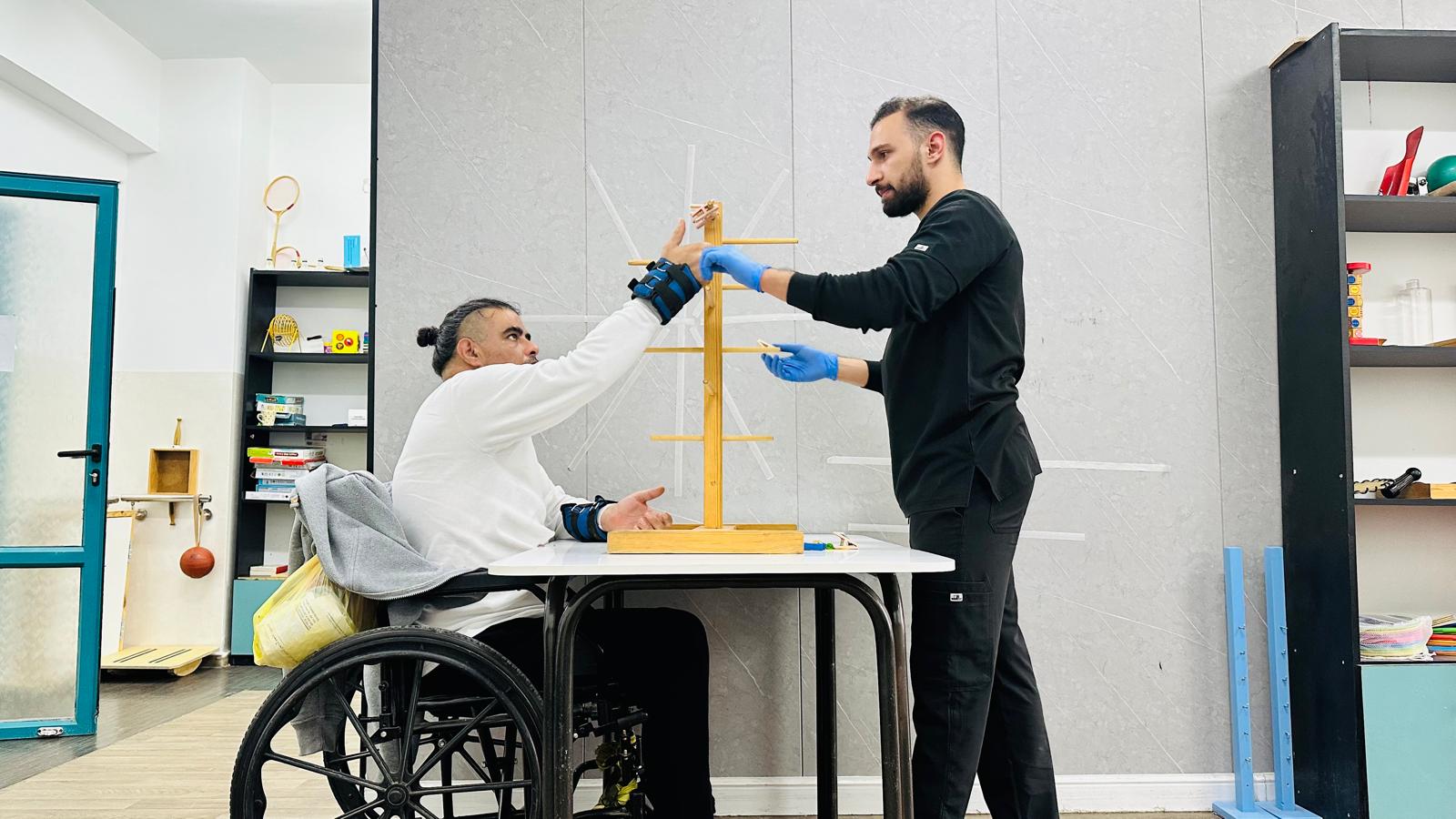 Afifi during a rehablitation session