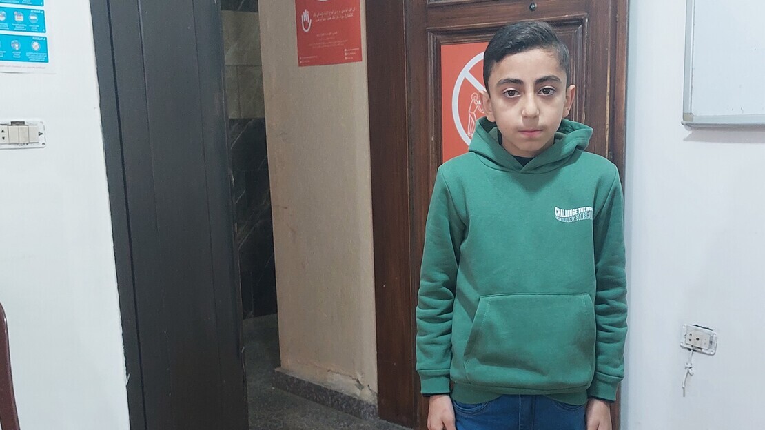 Mahmoud at the rehabilitation in Tripoli, Lebanon