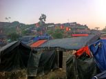 Shelters in an extension camp in Bangladesh, October 2017; }}