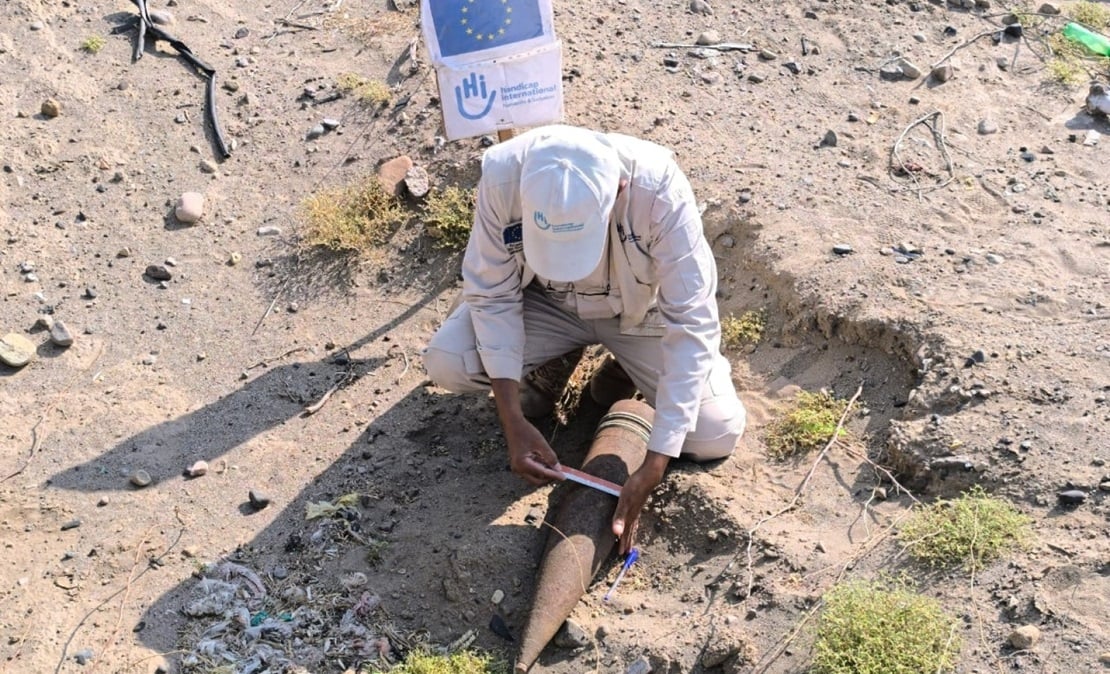 People trapped by explosive ordnance