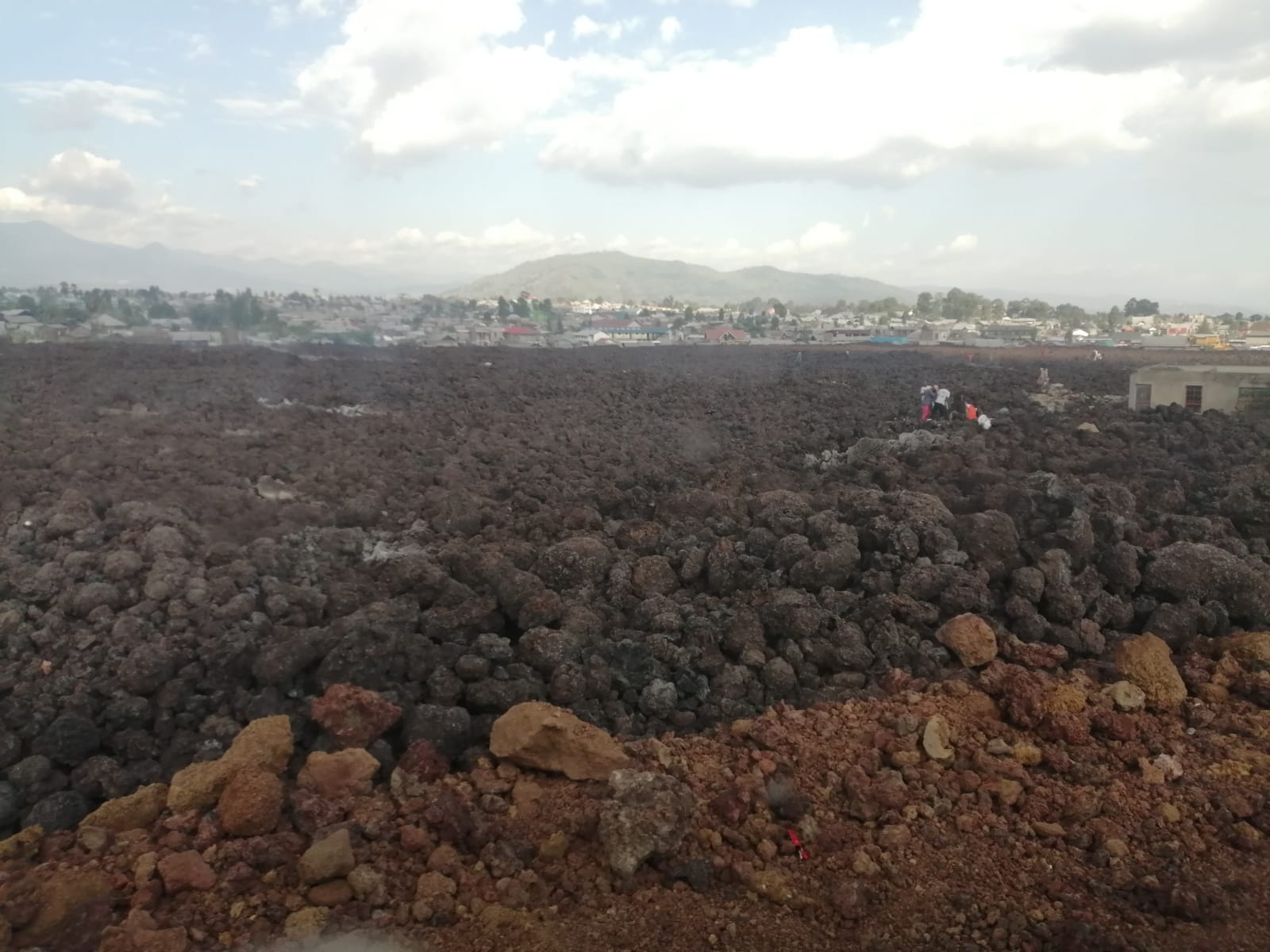 After the volcano Nyiragongo in Goma, DRC