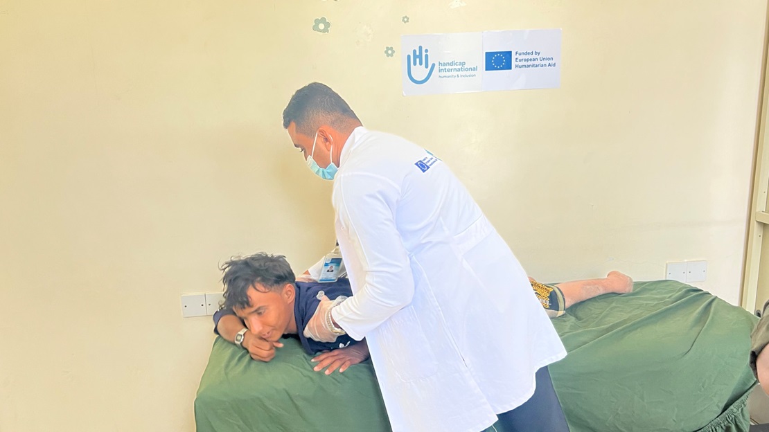 Ayman during a rehabilitation session