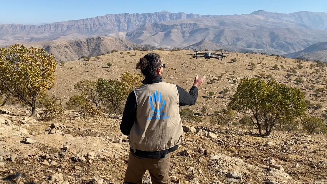 Caption: John Fardoulis from our partner, Mobility Robotics, in Iraq.