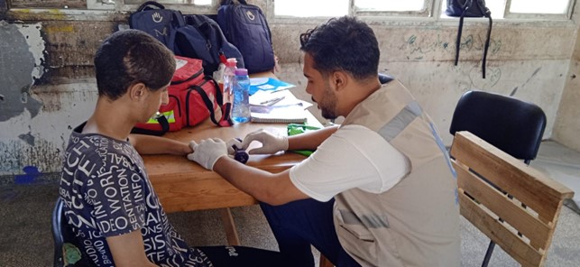 Rehabilitation in a displaced camp