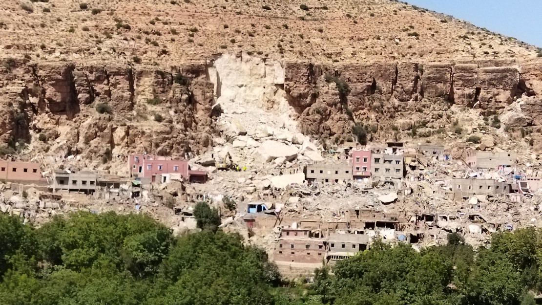 Shot of a douar, in Amizmiz (Al Haouz province), affected by the earthquake that struck Morocco on 8 September 2023.