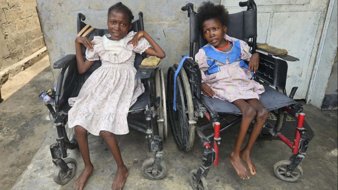 DRC: Joyce and Jessy, twin sisters, are learning to talk, laugh and play