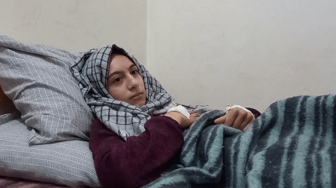 Rema, 13 years old, lost her leg after being trapped under the debris for 30 hours