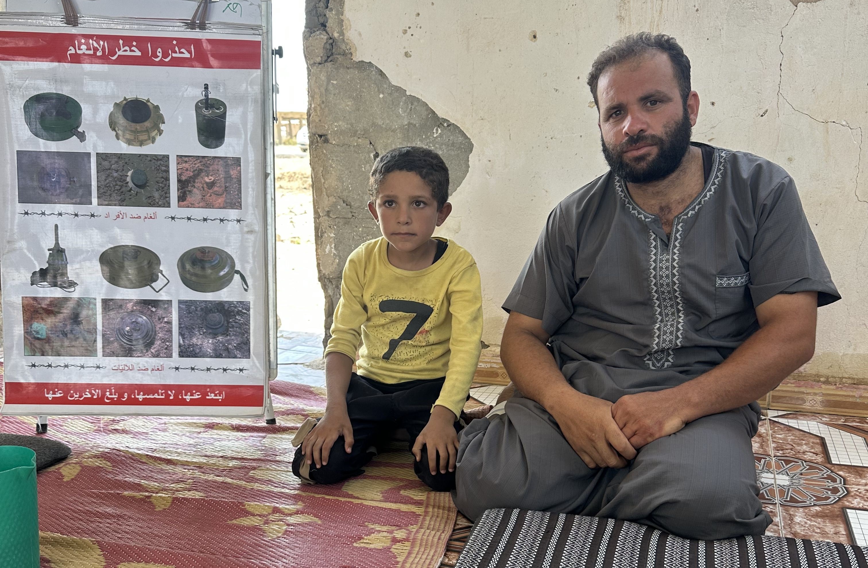 Yahya returned in his village and tells the fear of explosive remnants
