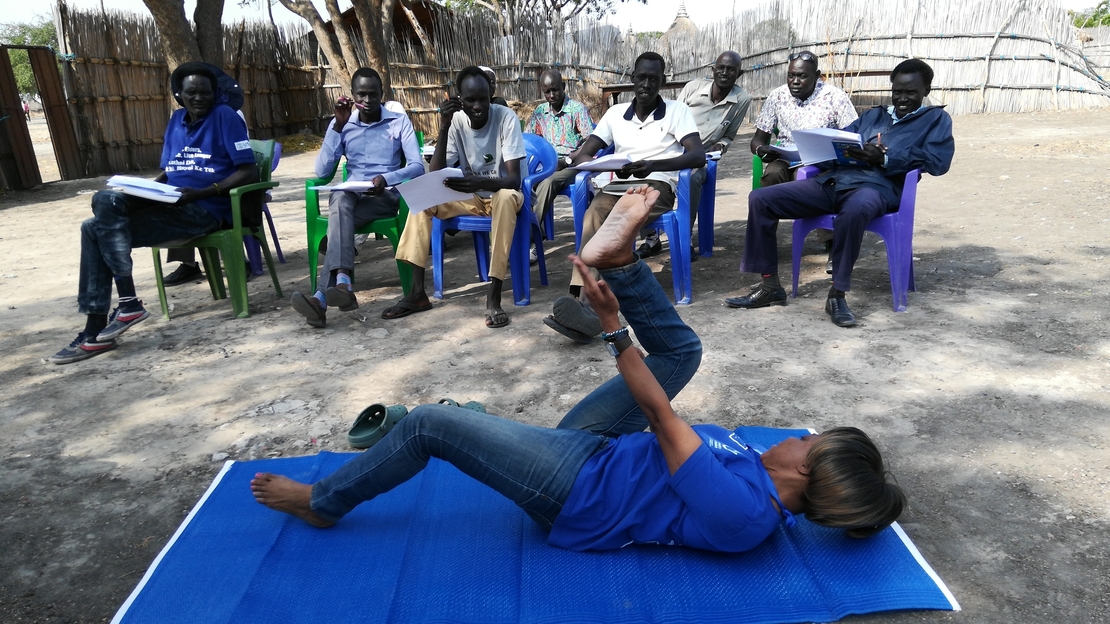 Members of the Flying Team conduct a training session in New Fangak