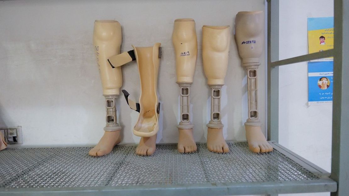 Prosthesis made at HI’s rehabilitation centre in Kandahar. 