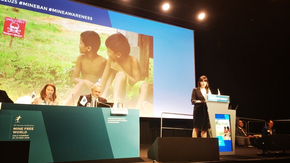 Plenary session of the fourth conference review of the mine ban treaty at Oslo - November 2019