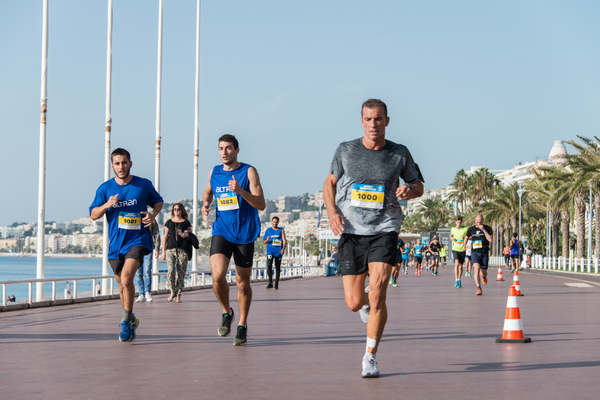 People running in a race