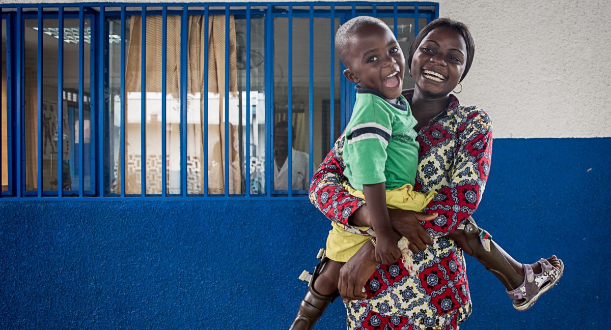 Jacques and his mother Jeanne at Kinshasa General Hospital, DRC.