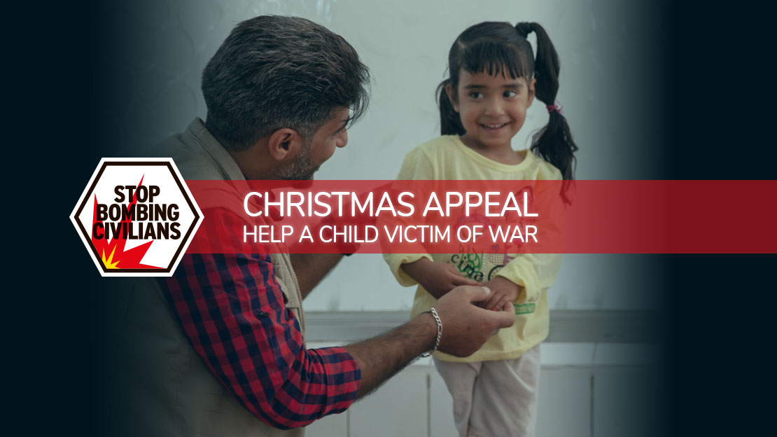 Hala, 4, with HI's team, Yemen.