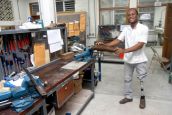 A prosthetic and orthotic workshop supported by HI.; }}