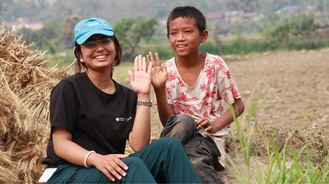 Bimal, Milan's teacher, comes twice a week to her home, and her mother also takes part in some of the play activities. | 