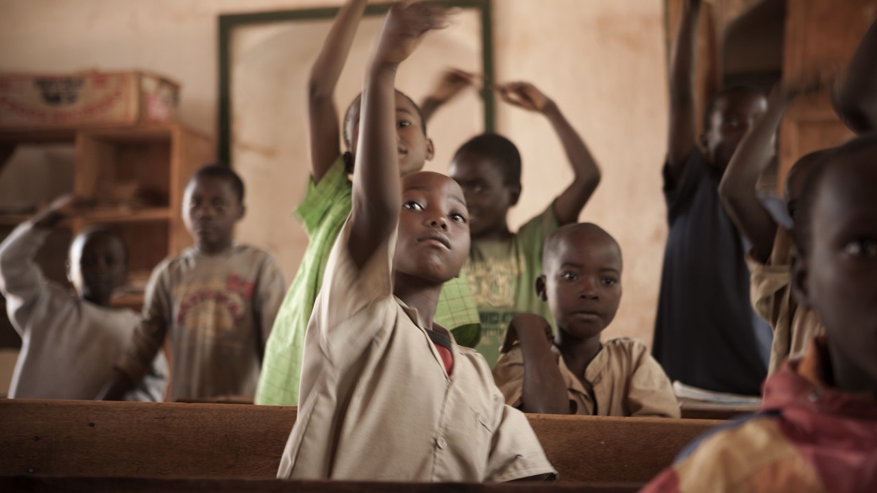 Maria Eliane, 11, was fitted with a prosthetic foot by Handicap International in Burundi.; }}