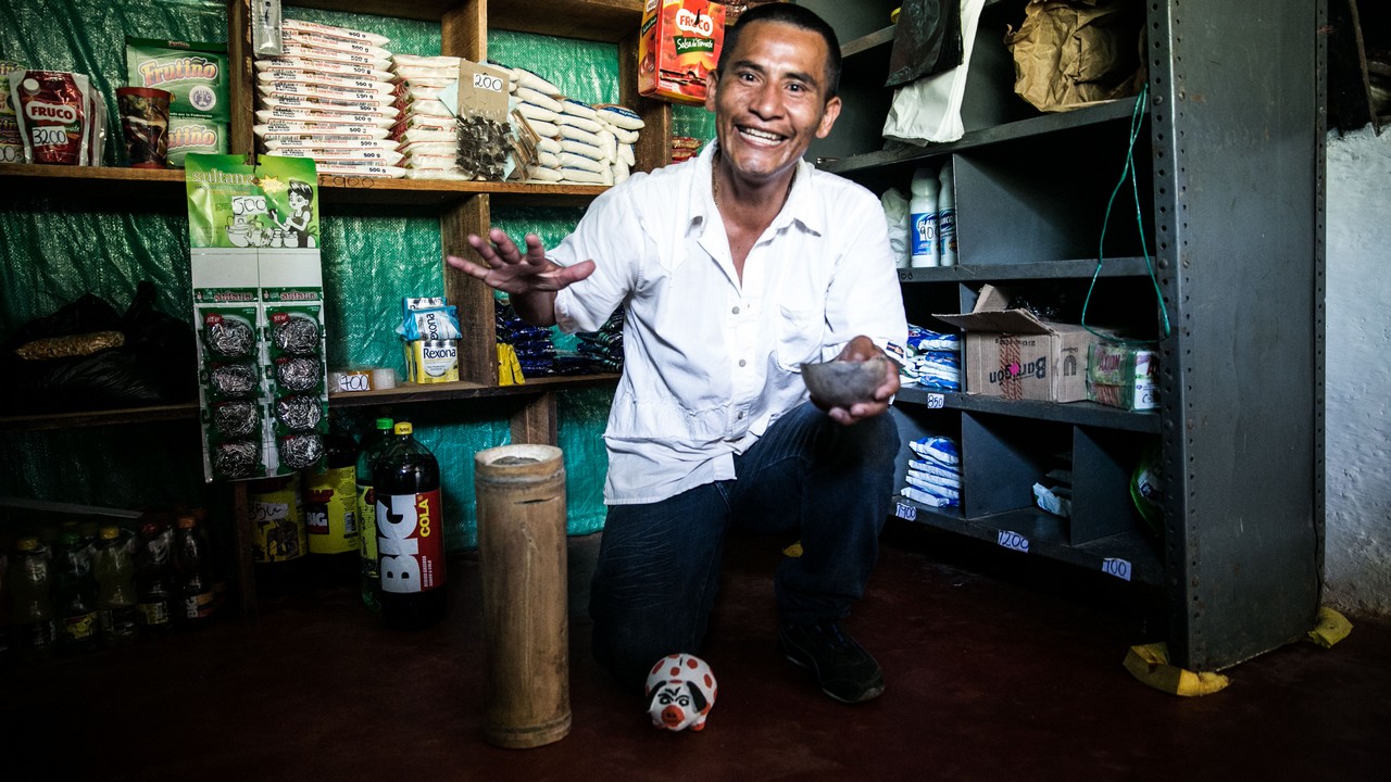 Oberney in his shop. Colombia.; }}