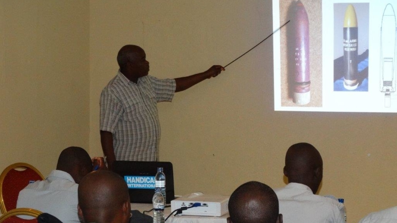 Training a local police force in Mozambique.; }}