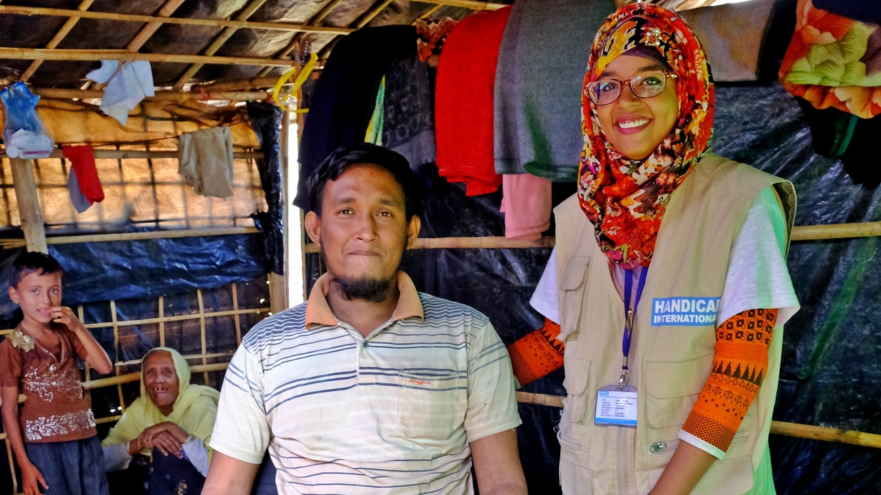 Farhana and Ibrahim after a physiotherapy session; }}