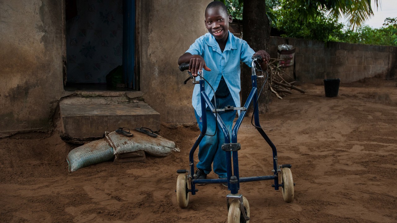 Ilídio is 11, loves going to school and dreams of driving a car one day. It is not so long ago that the boy who now speaks two languages, could not speak at all and had only limited mobility.; }}