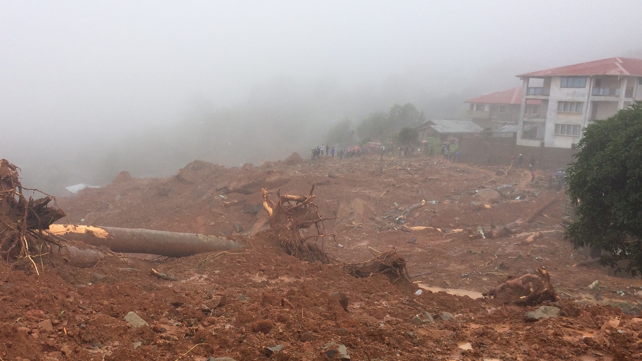 A district of Freetown affected by the mudslides ; }}