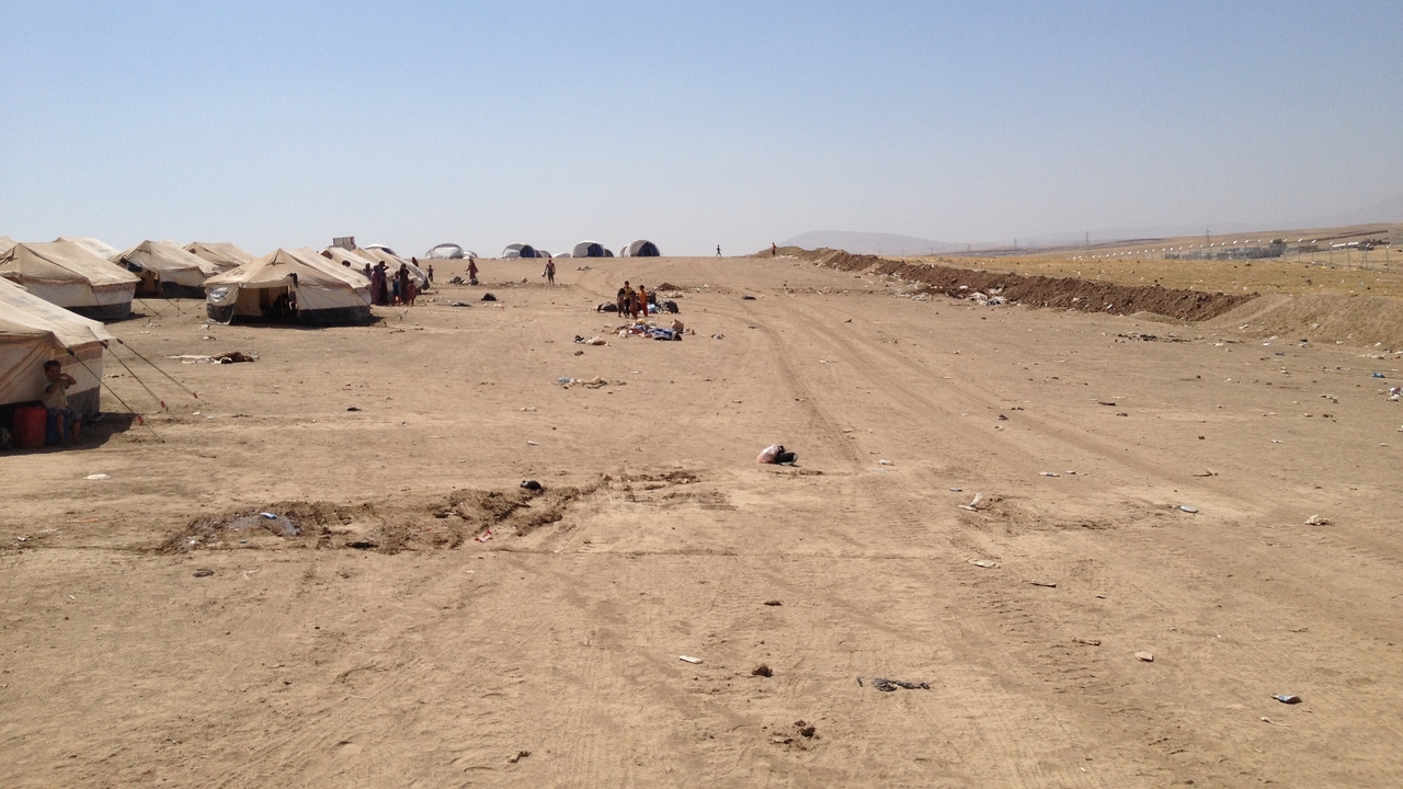 Camp for internally displaced persons in Iraq.; }}