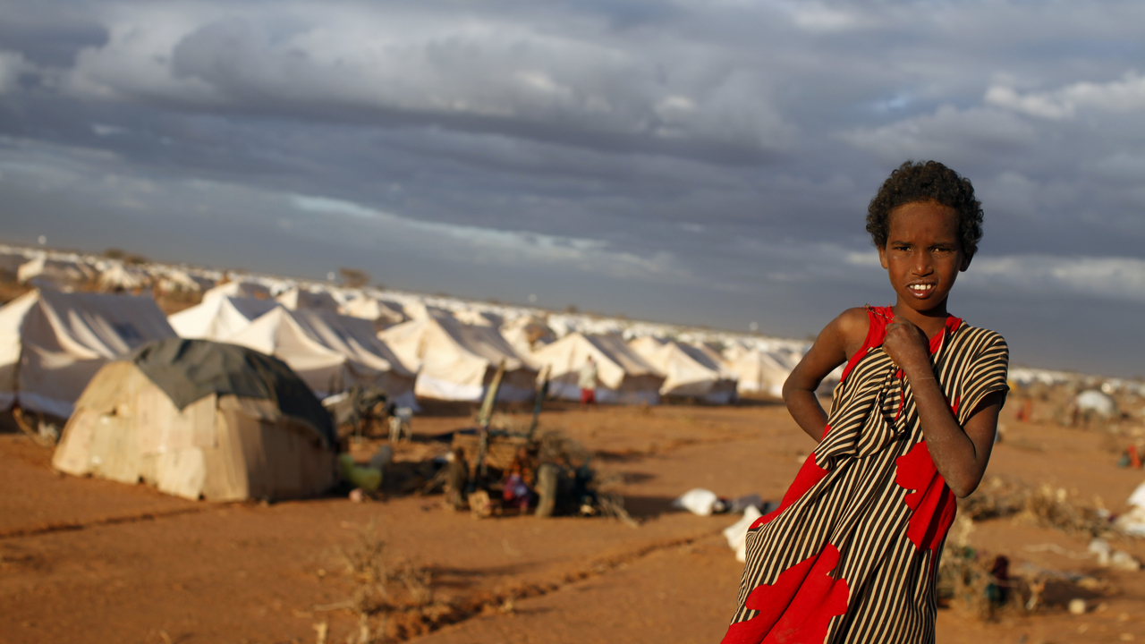 Archive image: Somali refugees in Dadaab camp, Kenya, 2011.A refugee in Dadaab camp, Kenya; }}