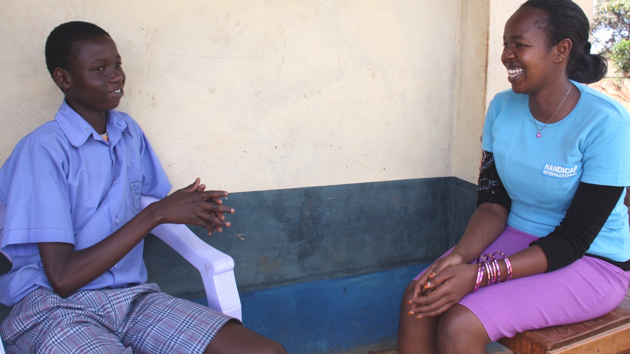 Advocate, Peter, uses sign language. Kenya.; }}