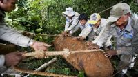 Laos: It took three hours to diffuse this bomb, which was found near a village. ; }}