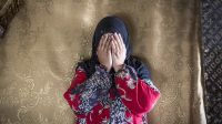Ranim, a Syrian refugee, was displaced multiple times as a resulty of bombings. She now lives in Lebanon's Beqa'a Valley; }}