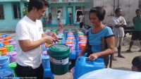 Distribution of hygiene & shelter kits organized by Handicap International and its partners, with Start Fund support, to population affected by Typhoon Nock Ten.; }}