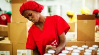 Through Handicap International's livelihoods program in Senegal Faw Seuth Ndiaye was connected with the fruit processing firm, Zena, where she now works as a handler. ; }}