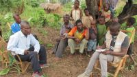 Bakary notes down the circumstances and needs of a displaced family in Kasai.; }}