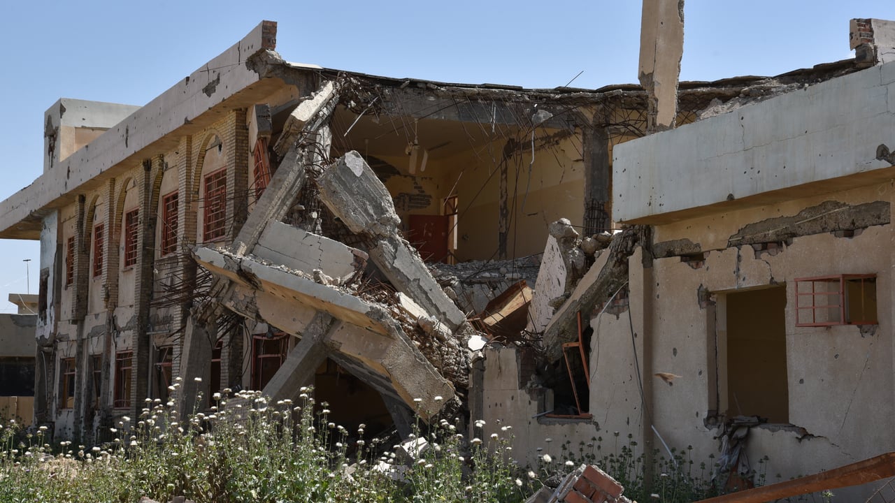 Facility destroyed during combat in Iraq