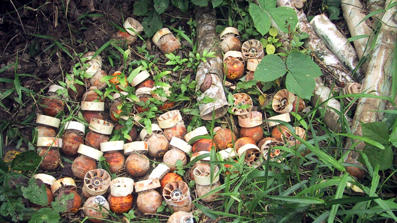 BLU 24 submunitions from a cluster bomb, Laos.